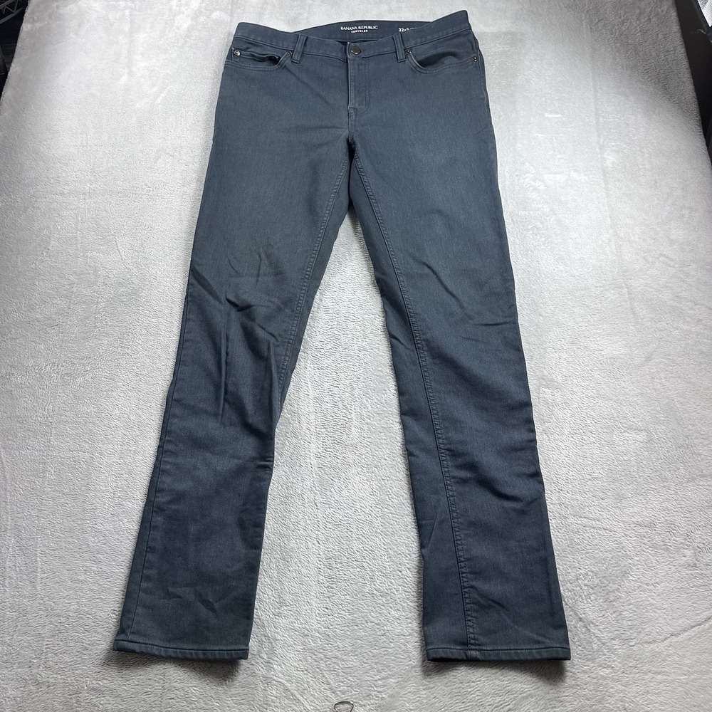 Banana Republic Pants Mens 32x32* The Traveler Chino Jeans Slim Fit Blue EUC